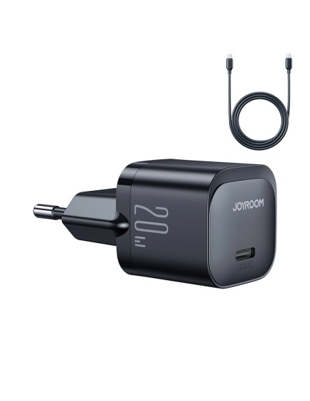 Ładowarka sieciowa Joyroom JR-TCF02 USB-C PD 20W + kabel USB-C - czarna