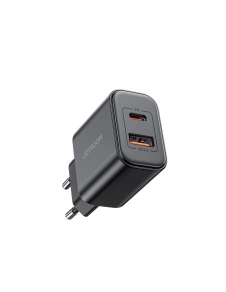 Ładowarka EU Joyroom JR-TCF05 20W USB-A USB-C + kabel USB-C - czarna Ładowarka EU Joyroom JR-TCF05 20W USB-A USB-C + kabel USB-C - czarna