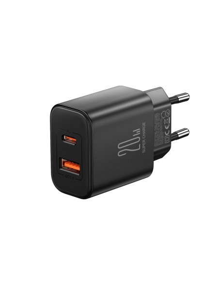 Ładowarka EU Joyroom JR-TCF05 20W USB-A USB-C + kabel USB-C - czarna Ładowarka EU Joyroom JR-TCF05 20W USB-A USB-C + kabel USB-C - czarna