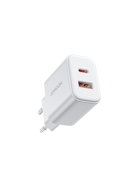 Ładowarka EU Joyroom JR-TCF05 20W USB-A USB-C + kabel USB-C - biała Ładowarka EU Joyroom JR-TCF05 20W USB-A USB-C + kabel USB-C - biała