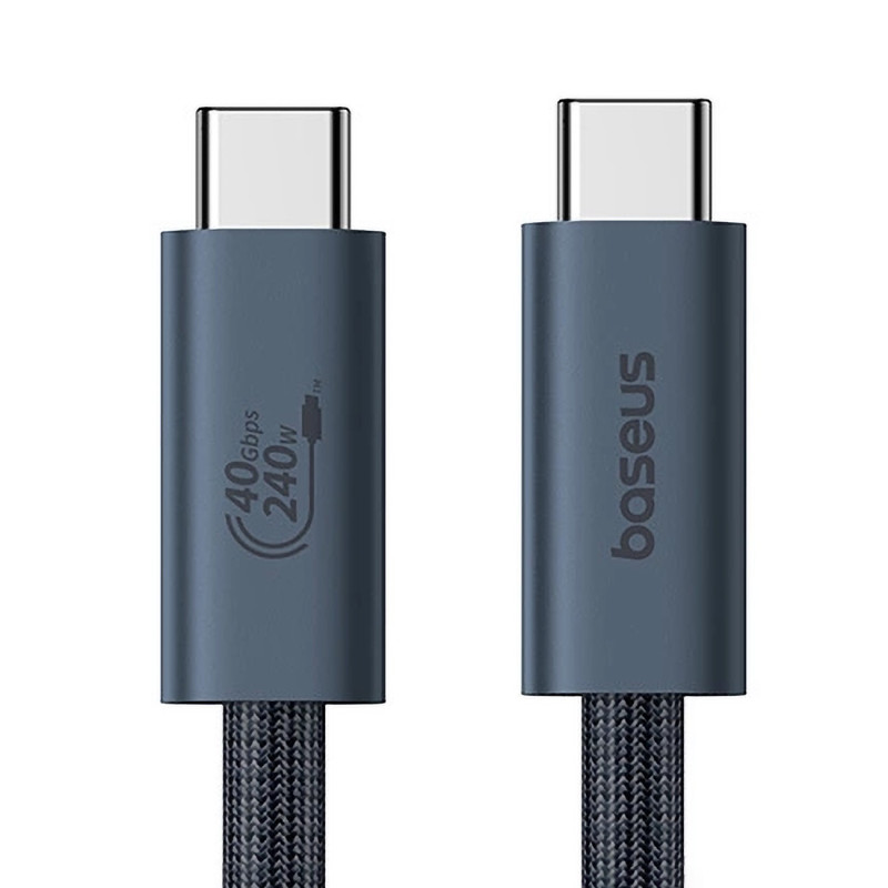 Kabel Baseus CB000068 USB-C - USB-C 240W PD 8K 60Hz 1m - czarny Kabel Baseus CB000068 USB-C - USB-C 240W PD 8K 60Hz 1m - czarny