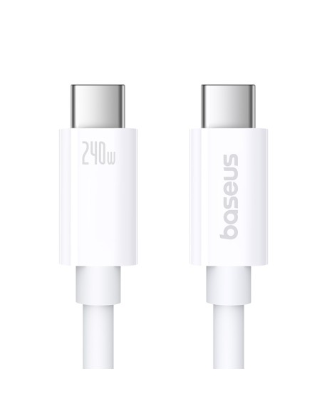 Kabel Baseus CB000068 USB-C - USB-C 240W PD 8K 60Hz 1m - biały Kabel Baseus CB000068 USB-C - USB-C 240W PD 8K 60Hz 1m - biały