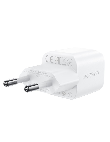 Ładowarka sieciowa Acefast A73 Mini PD 20W GaN + kabel USB-C - biała Ładowarka sieciowa Acefast A73 Mini PD 20W GaN + kabel USB-C - biała