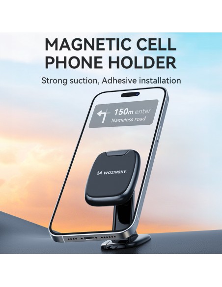 Uchwyt Wozinsky WUMTD na telefon magnetyczny na deskę rozdzielczą w samochodzie - czarny Uchwyt Wozinsky WUMTD na telefon magnetyczny na deskę rozdzielczą w samochodzie - czarny