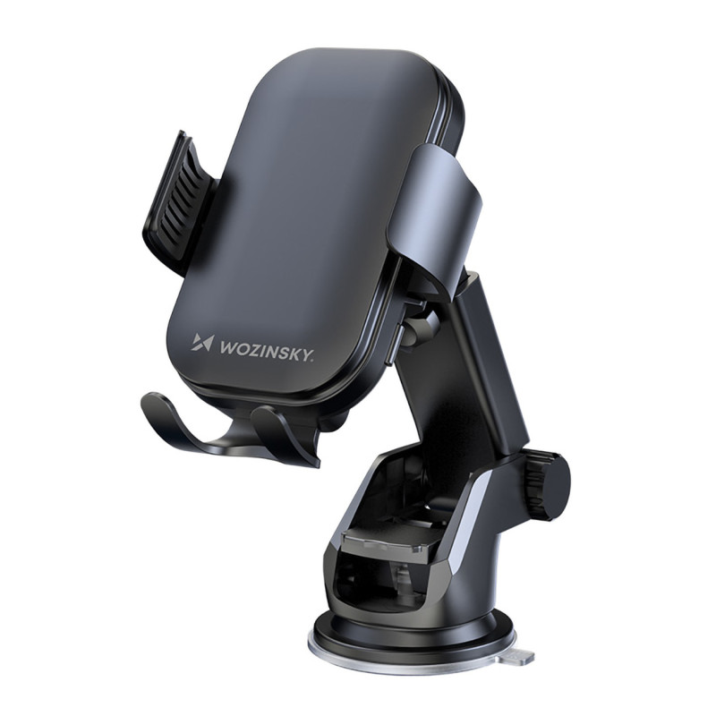 Uchwyt Wozinsky WUMID na telefon z ładowarką indukcyjną 15W na deskę rozdzielczą samochodu - czarny Uchwyt Wozinsky WUMID na telefon z ładowarką indukcyjną 15W na deskę rozdzielczą samochodu - czarny