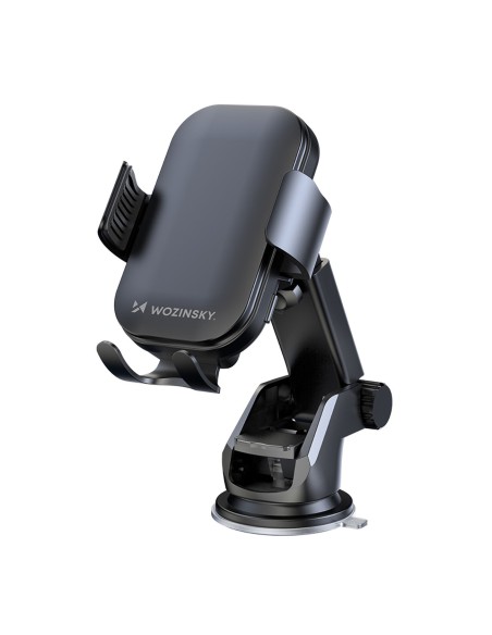 Uchwyt Wozinsky WUMID na telefon z ładowarką indukcyjną 15W na deskę rozdzielczą samochodu - czarny Uchwyt Wozinsky WUMID na telefon z ładowarką indukcyjną 15W na deskę rozdzielczą samochodu - czarny