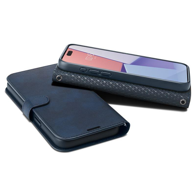 Etui Spigen Wallet S Pro na iPhone 15 Pro - granatowe
