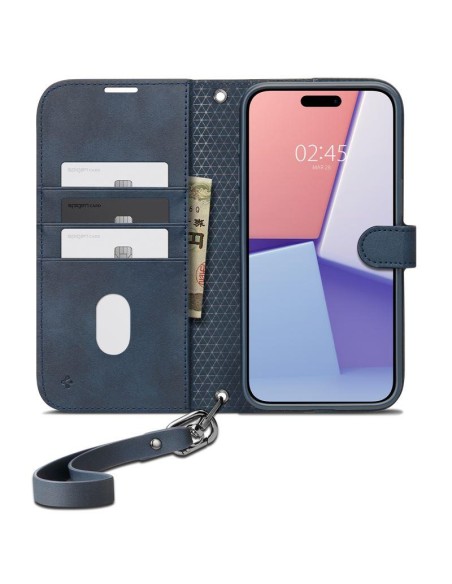 Etui Spigen Wallet S Pro na iPhone 15 Pro - granatowe Etui Spigen Wallet S Pro na iPhone 15 Pro - granatowe