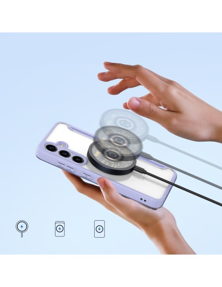 Etui Dux Ducis Skin X Pro do Samsung S24 z magnetycznym ringiem i klapką - fioletowe Etui Dux Ducis Skin X Pro do Samsung S24 z magnetycznym ringiem i klapką - fioletowe