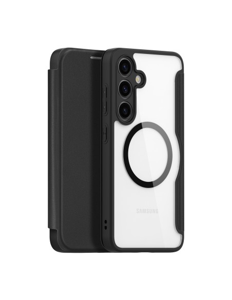Etui Dux Ducis Skin X Pro do Samsung S24+ z magnetycznym ringiem i klapką - czarne Etui Dux Ducis Skin X Pro do Samsung S24+ z magnetycznym ringiem i klapką - czarne