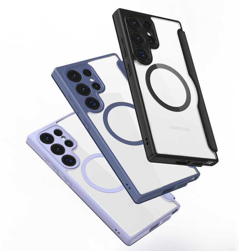 Etui Dux Ducis Skin X Pro do Samsung S24 Ultra z magnetycznym ringiem i klapką - czarne