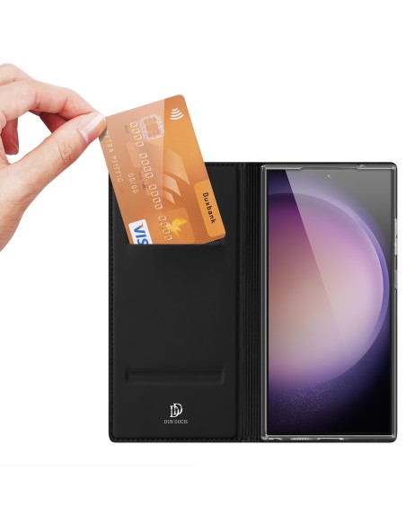 Etui Dux Ducis Skin Pro do Samsung S24 Ultra z klapką - czarne Etui Dux Ducis Skin Pro do Samsung S24 Ultra z klapką - czarne