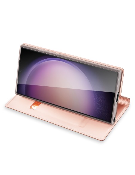 Etui Dux Ducis Skin Pro do Samsung S24 Ultra z klapką - różowe Etui Dux Ducis Skin Pro do Samsung S24 Ultra z klapką - różowe
