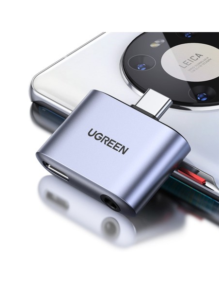 Adapter audio Ugreen CM231 USB-C mini jack 3,5 mm - szary Adapter audio Ugreen CM231 USB-C mini jack 3,5 mm - szary