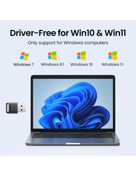 Adapter Bluetooth Ugreen CM390 5.0 USB - czarny Adapter Bluetooth Ugreen CM390 5.0 USB - czarny