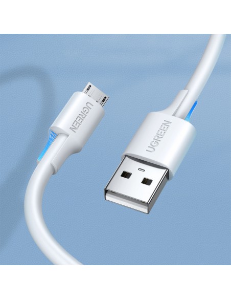 UGREEN US289 USB 2.0 A to Micro USB Cable Nickel Plating 0.25m White UGREEN US289 USB 2.0 A to Micro USB Cable Nickel Plating 0.25m White