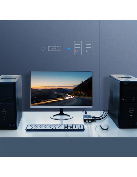 Przełącznik KVM Ugreen 30357 - czarny Przełącznik KVM Ugreen 30357 - czarny