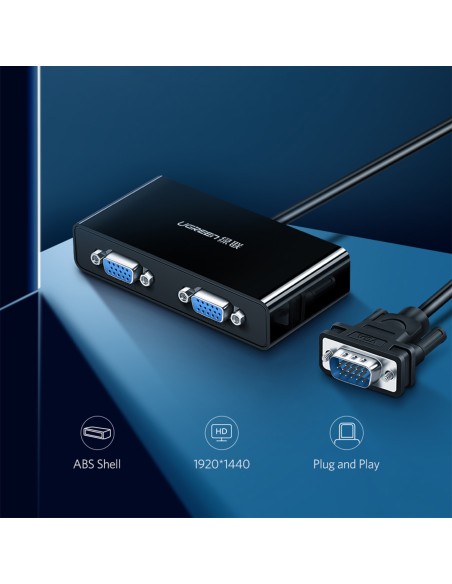 Rozdzielacz VGA Ugreen 40254 1x2 - czarny