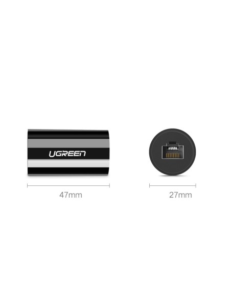 Adapter sieciowy Ugreen NW116 RJ45 - czarny Adapter sieciowy Ugreen NW116 RJ45 - czarny