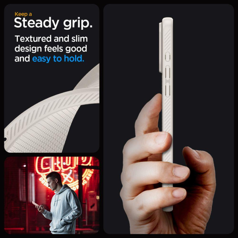 Etui Spigen Liquid Air na iPhone 15 Pro Max - tytan naturalny