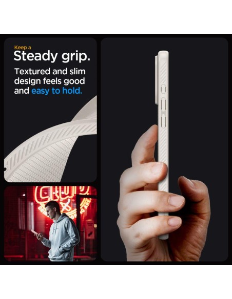 Etui Spigen Liquid Air na iPhone 15 Pro Max - tytan naturalny Etui Spigen Liquid Air na iPhone 15 Pro Max - tytan naturalny