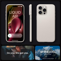 Etui Spigen Liquid Air na iPhone 15 Pro - tytan naturalny