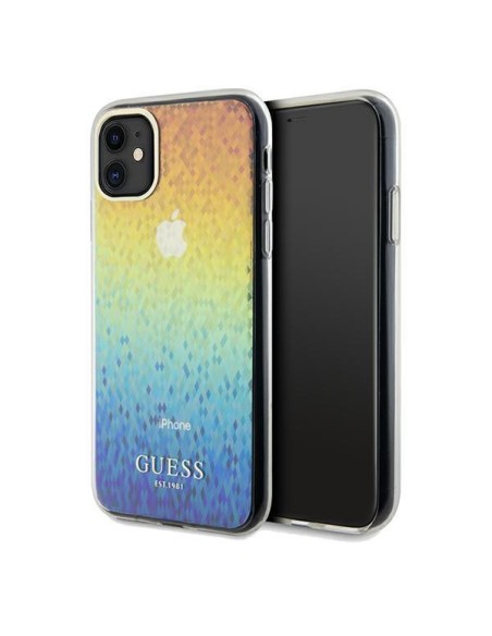 Etui Guess IML Faceted Mirror Disco Iridescent na iPhone 11 / Xr - wielokolorowe Etui Guess IML Faceted Mirror Disco Iridescent na iPhone 11 / Xr - wielokolorowe