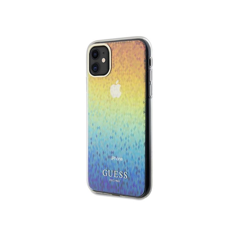 Etui Guess IML Faceted Mirror Disco Iridescent na iPhone 11 / Xr - wielokolorowe