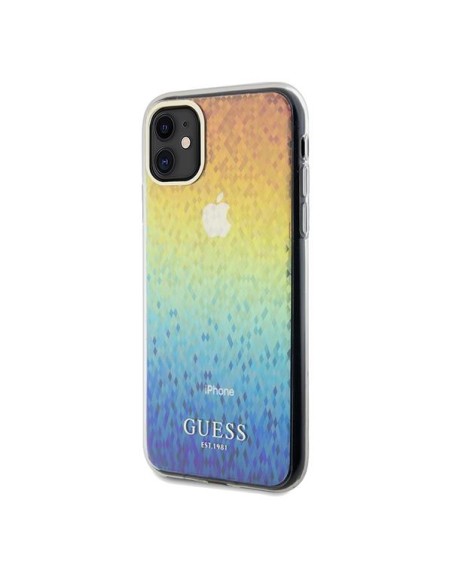 Etui Guess IML Faceted Mirror Disco Iridescent na iPhone 11 / Xr - wielokolorowe Etui Guess IML Faceted Mirror Disco Iridescent na iPhone 11 / Xr - wielokolorowe