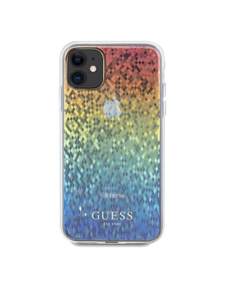 Etui Guess IML Faceted Mirror Disco Iridescent na iPhone 11 / Xr - wielokolorowe Etui Guess IML Faceted Mirror Disco Iridescent na iPhone 11 / Xr - wielokolorowe
