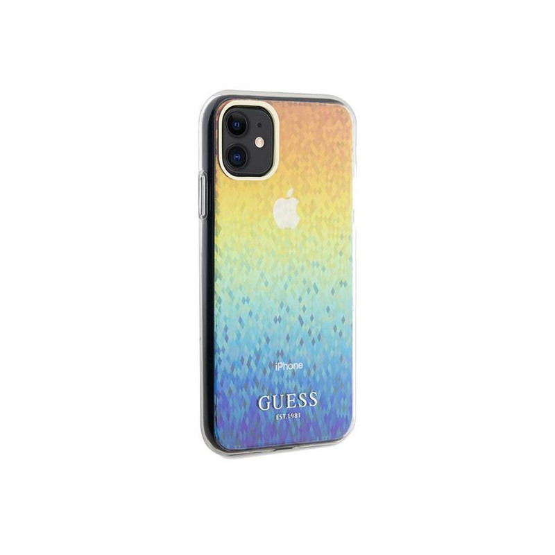 Etui Guess IML Faceted Mirror Disco Iridescent na iPhone 11 / Xr - wielokolorowe