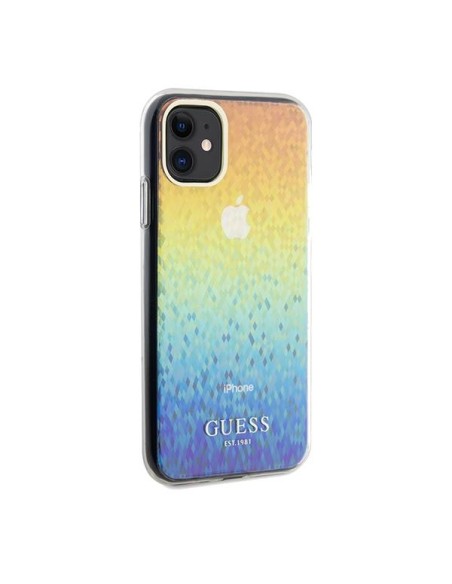 Etui Guess IML Faceted Mirror Disco Iridescent na iPhone 11 / Xr - wielokolorowe Etui Guess IML Faceted Mirror Disco Iridescent na iPhone 11 / Xr - wielokolorowe