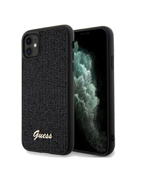 Etui Guess Disco Metal Script na iPhone 11 / Xr - czarne Etui Guess Disco Metal Script na iPhone 11 / Xr - czarne