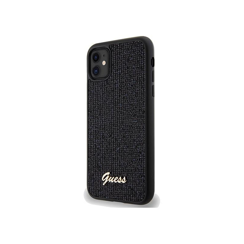 Etui Guess Disco Metal Script na iPhone 11 / Xr - czarne