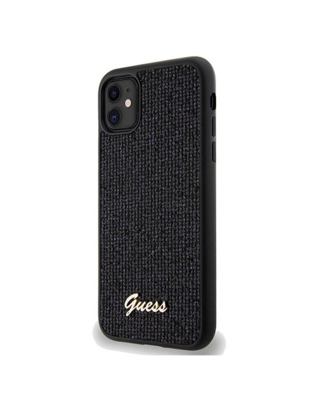 Etui Guess Disco Metal Script na iPhone 11 / Xr - czarne Etui Guess Disco Metal Script na iPhone 11 / Xr - czarne