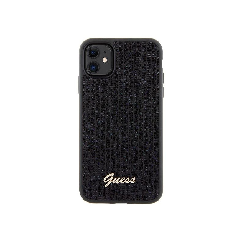 Etui Guess Disco Metal Script na iPhone 11 / Xr - czarne
