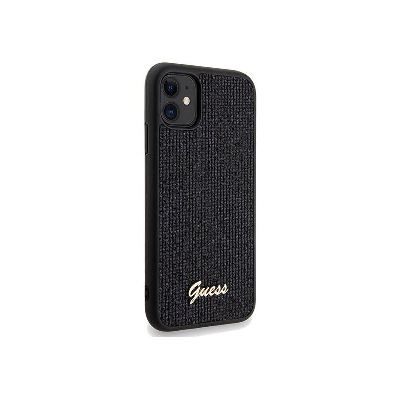 Etui Guess Disco Metal Script na iPhone 11 / Xr - czarne
