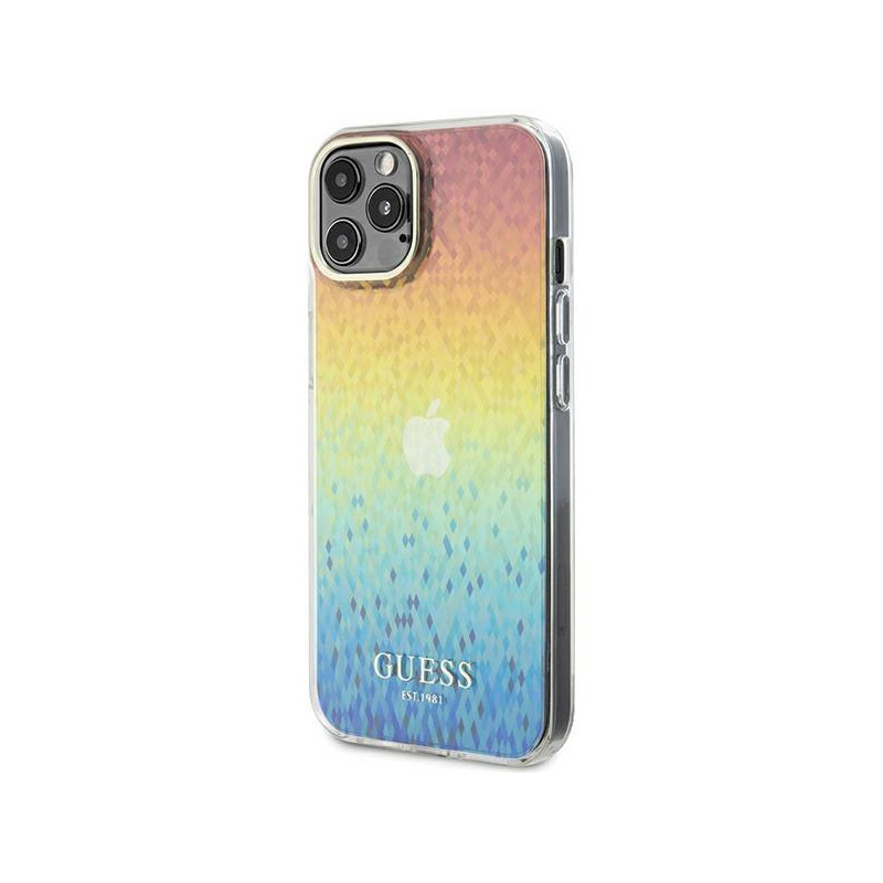 Etui Guess IML Faceted Mirror Disco Iridescent na iPhone 12/ 12 Pro - wielokolorowe
