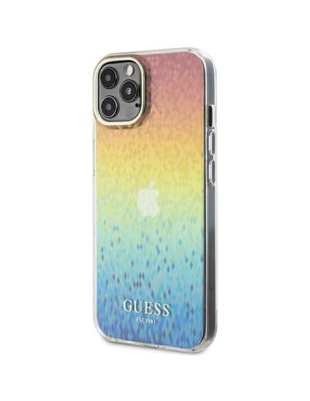 Etui Guess IML Faceted Mirror Disco Iridescent na iPhone 12/ 12 Pro - wielokolorowe Etui Guess IML Faceted Mirror Disco Iridescent na iPhone 12/ 12 Pro - wielokolorowe