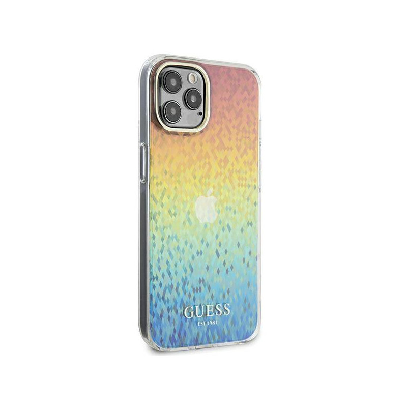 Etui Guess IML Faceted Mirror Disco Iridescent na iPhone 12/ 12 Pro - wielokolorowe