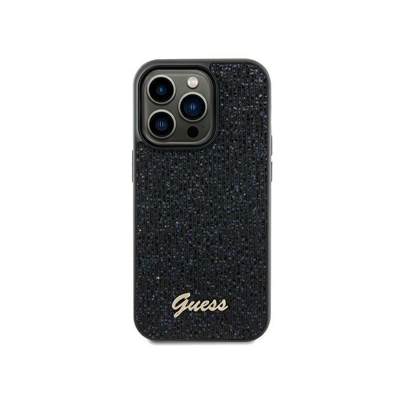 Etui Guess Disco Metal Script na iPhone 12/ 12 Pro - czarne