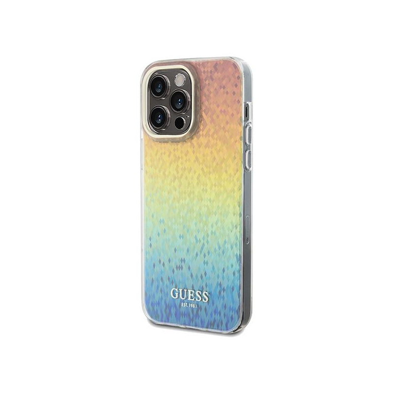 Etui Guess IML Faceted Mirror Disco Iridescent na iPhone 13 Pro / 13 - wielokolorowe