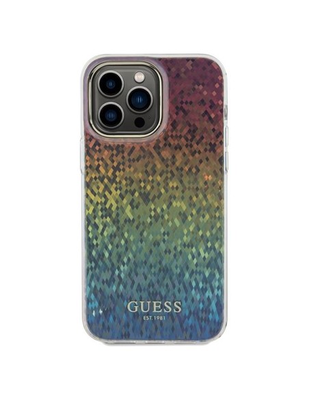 Etui Guess IML Faceted Mirror Disco Iridescent na iPhone 13 Pro / 13 - wielokolorowe Etui Guess IML Faceted Mirror Disco Iridescent na iPhone 13 Pro / 13 - wielokolorowe
