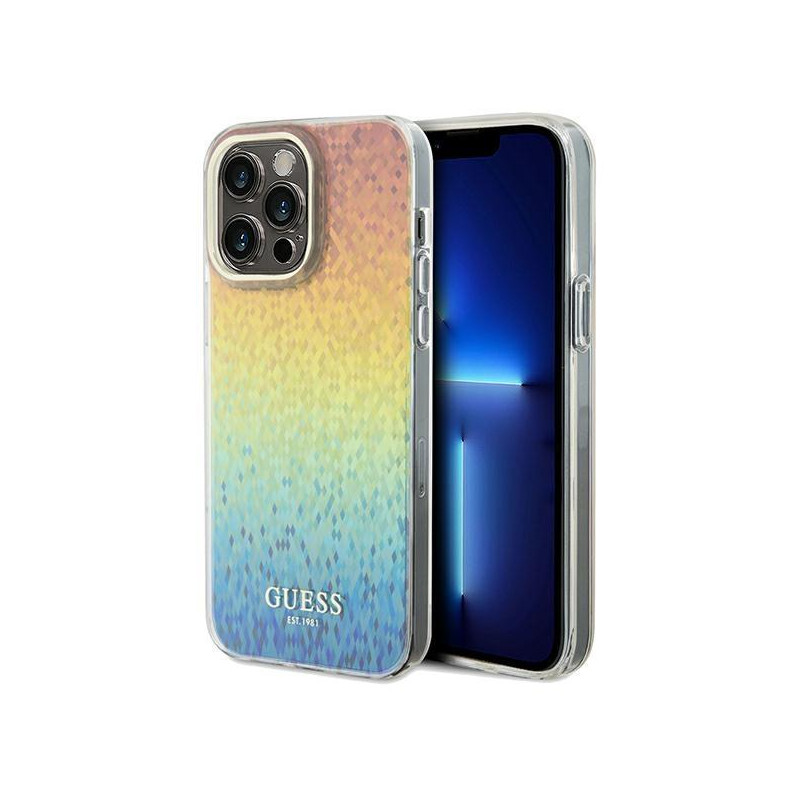 Etui Guess IML Faceted Mirror Disco Iridescent na iPhone 13 Pro Max - wielokolorowe Etui Guess IML Faceted Mirror Disco Iridescent na iPhone 13 Pro Max - wielokolorowe