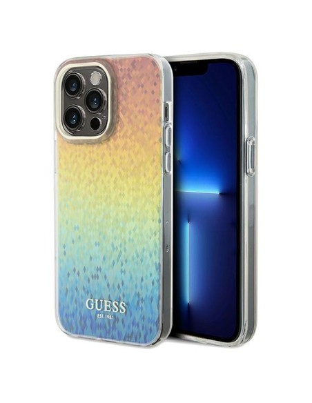 Etui Guess IML Faceted Mirror Disco Iridescent na iPhone 13 Pro Max - wielokolorowe Etui Guess IML Faceted Mirror Disco Iridescent na iPhone 13 Pro Max - wielokolorowe