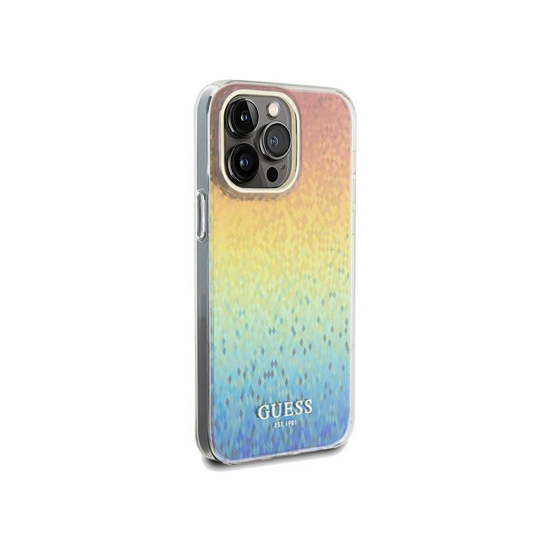 Etui Guess IML Faceted Mirror Disco Iridescent na iPhone 13 Pro Max - wielokolorowe