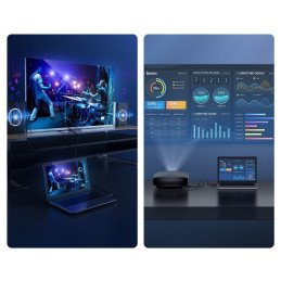 Kabelis HDMI 2.0 4K 60 Hz 3D HDR 18 Gbps 1 m juodas