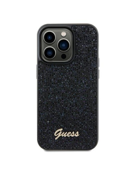 Etui Guess Disco Metal Script na iPhone 13 Pro Max - czarne