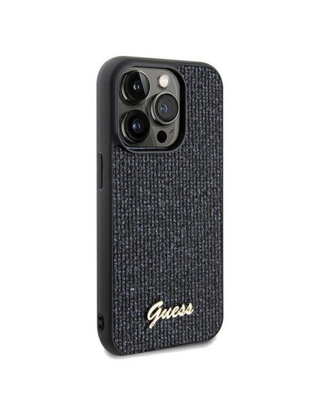 Etui Guess Disco Metal Script na iPhone 13 Pro Max - czarne