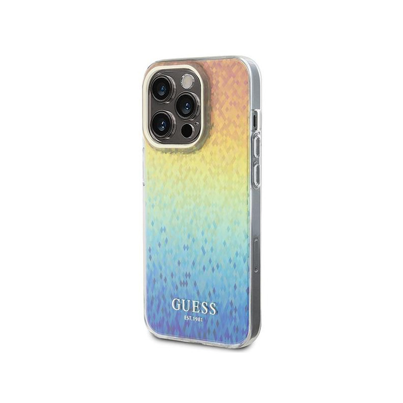 Etui Guess IML Faceted Mirror Disco Iridescent na iPhone 14 Pro - wielokolorowe